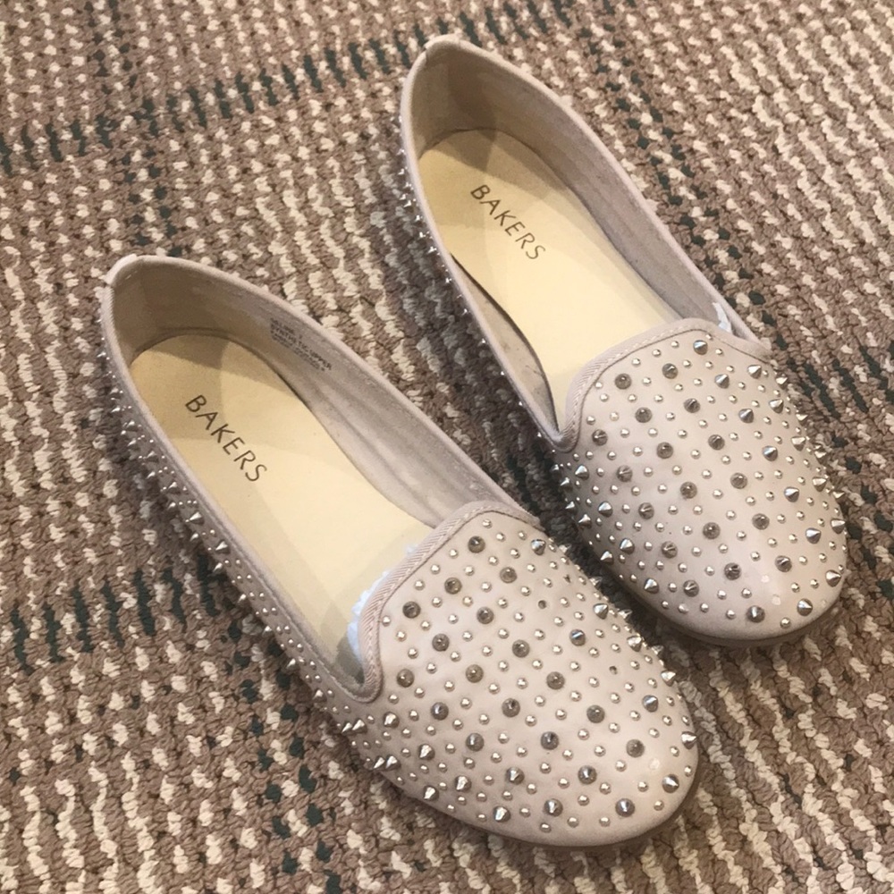 Bakers nude flats with studs